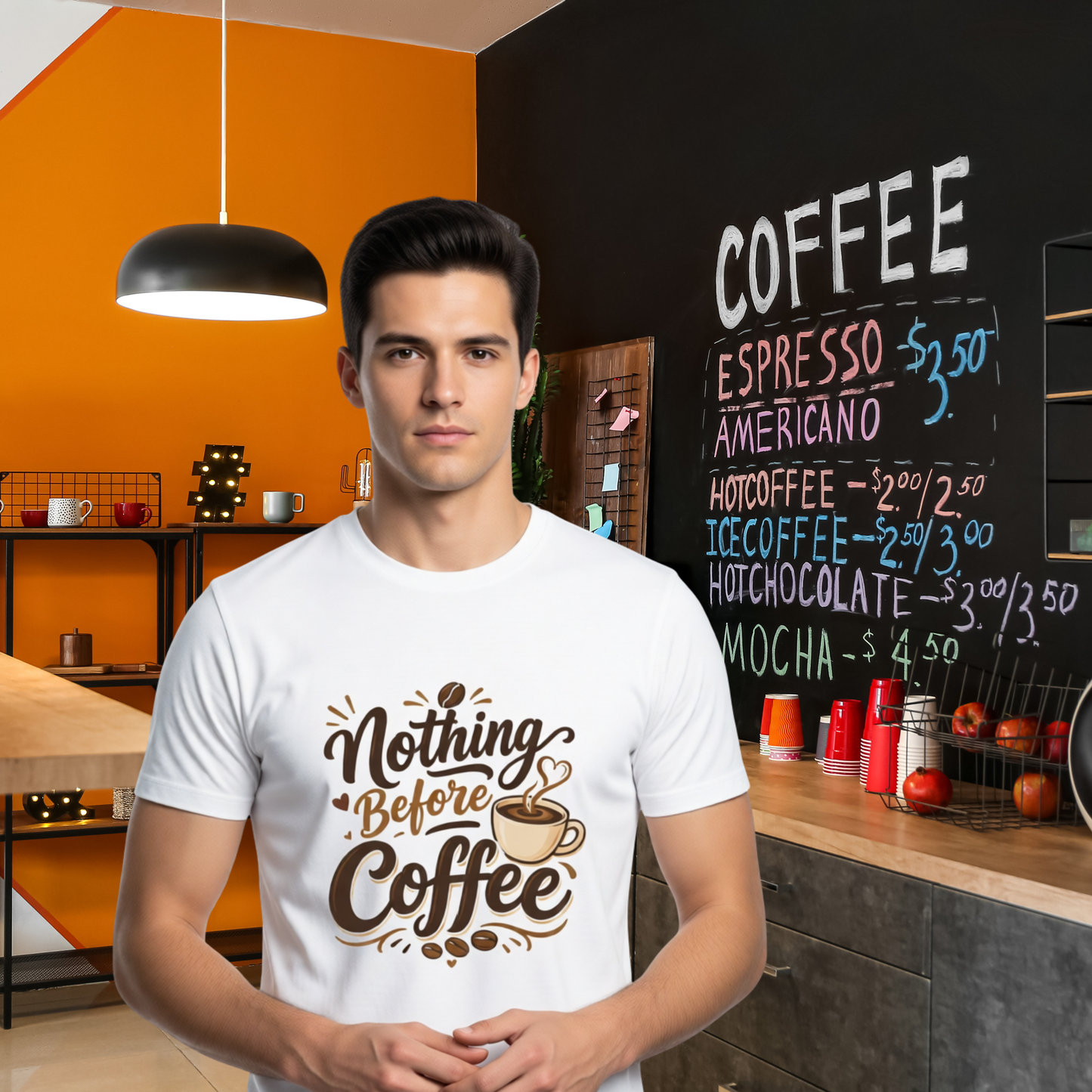 Nothing Before Coffee Men's T-Shirt