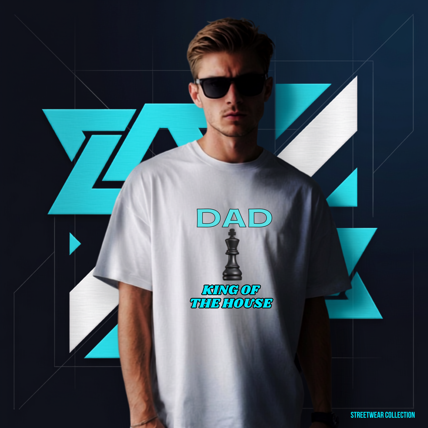 Dad King of The House Oversized T-Shirt